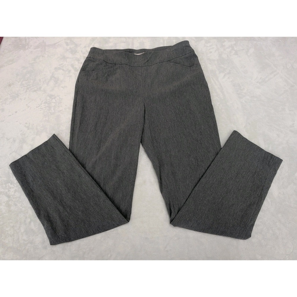 Talbots Women's Size 12 Dress Pants Gray Slacks Stretch Pullon Workwear Classic